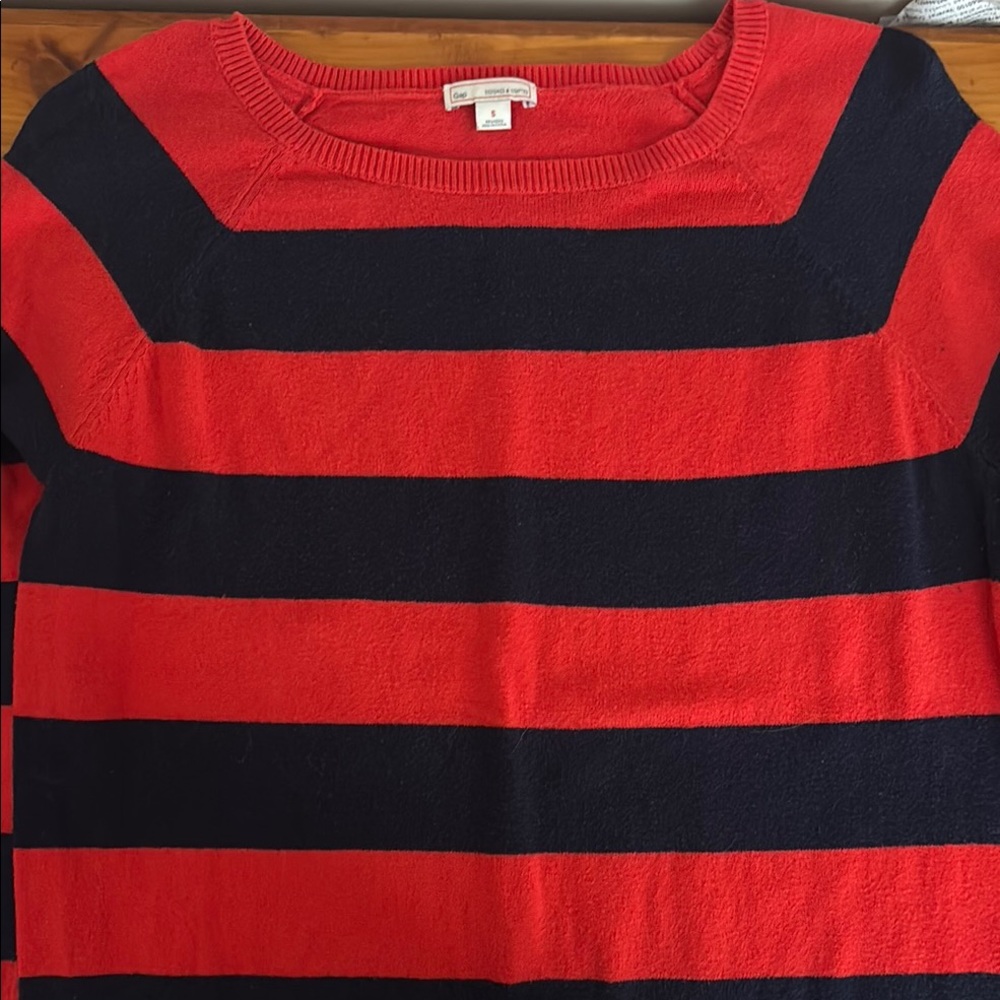 Red and Black Striped Sweater